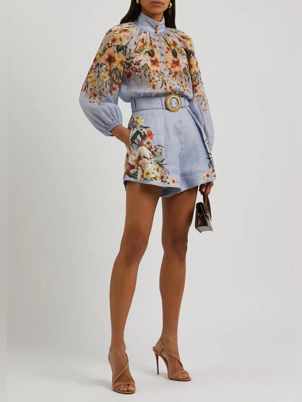 zimmermann lexi floral top and shorts